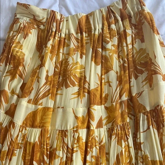 Banana Republic Yellow and Brown Floral Maxi Skirt - Picture 3 of 5